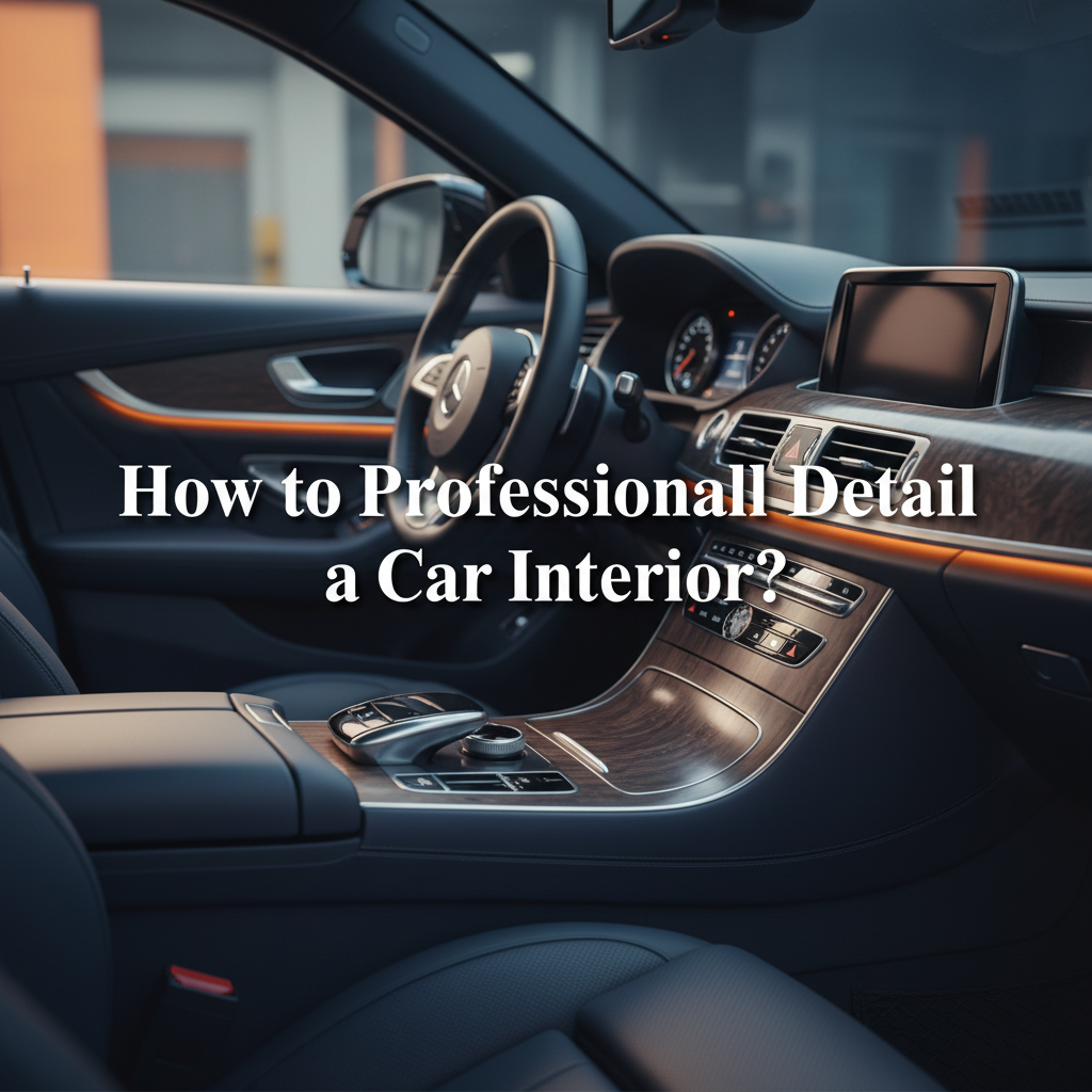 How to professionally detail a car interior?