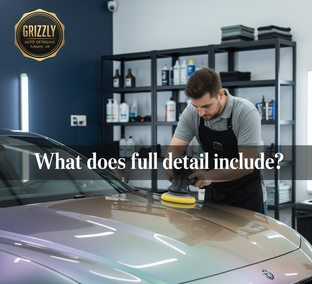 What does a full car detail include?