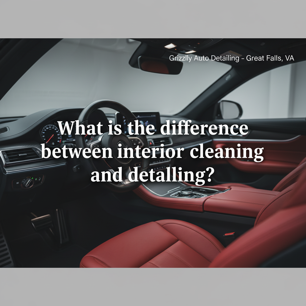 What is the difference between interior cleaning an detailing?